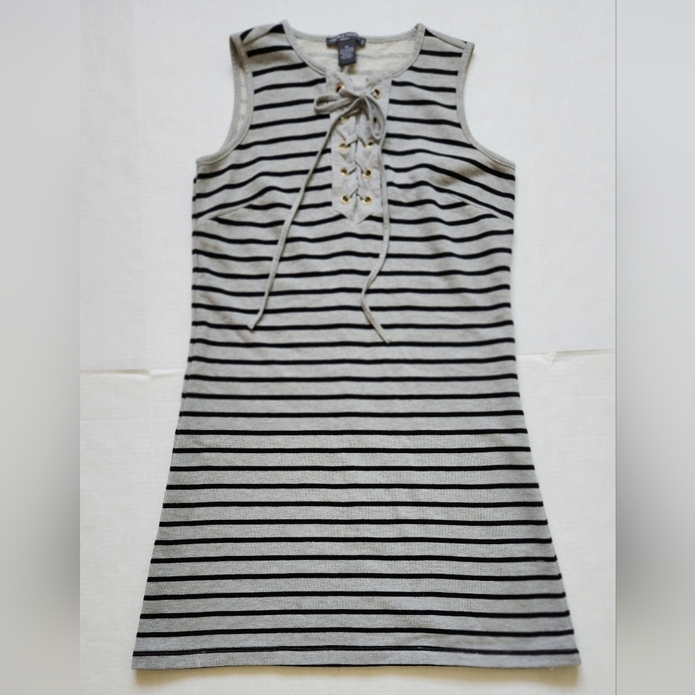 Chelsea & Theodore Dresses Sz XS Petites Race-up no sleeve dress  Gray